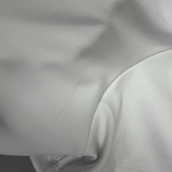 NWT Halara Tee Womens XL White Blue Cut Out Short Sleeve Cropped Barre Dance Top - Picture 6 of 13